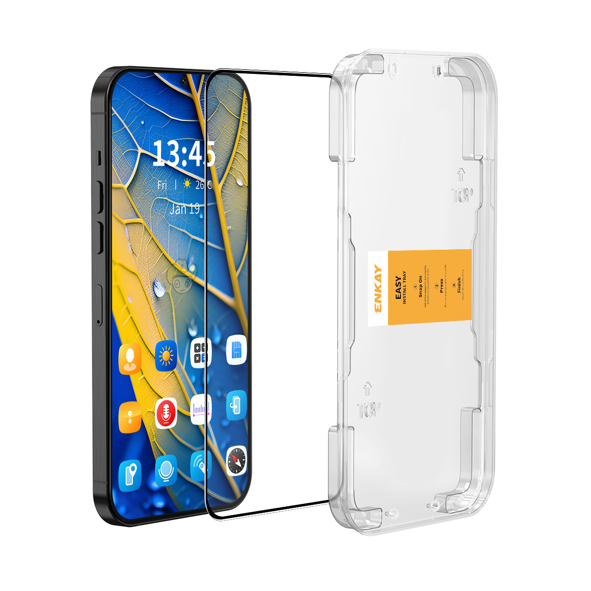 ENKAY HAT PRINCE For Google Pixel 9 HD Clear Film   Tempered Glass Screen Protector with Installation Tool - Transparent