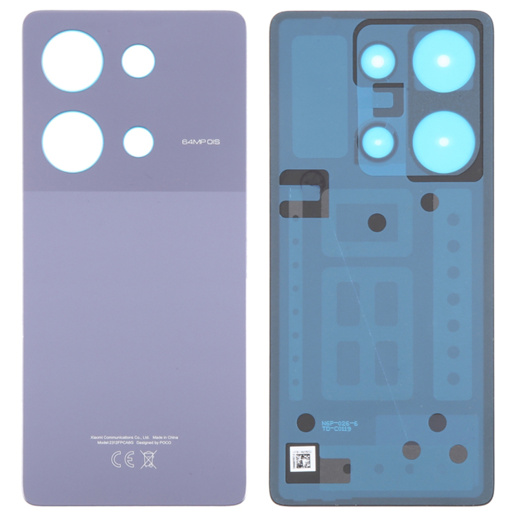 For Xiaomi Poco M6 Pro 4G OEM Battery Door Cover Replacement Part - Purple