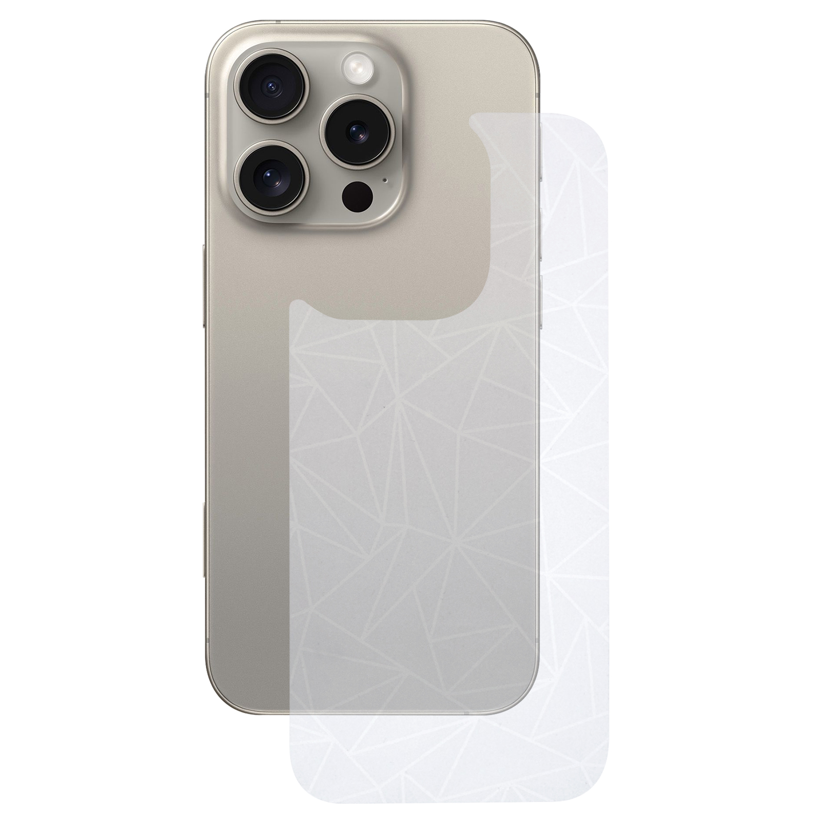 For iPhone 16 Pro Max Back Screen Protector Soft PET Film Diamonds Pattern
