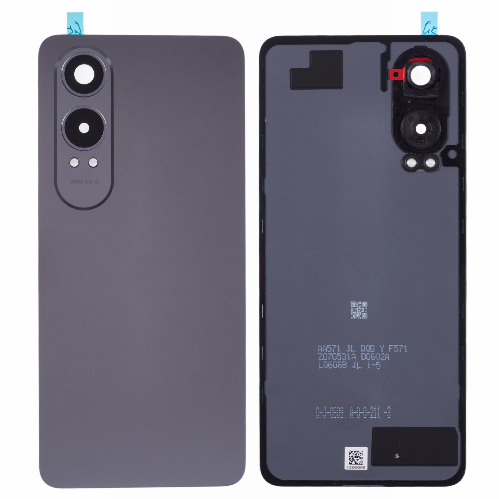 For OnePlus Nord CE4 Lite 5G OEM Battery Housing with Adhesive Sticker + Camera Lens Cover - Grey