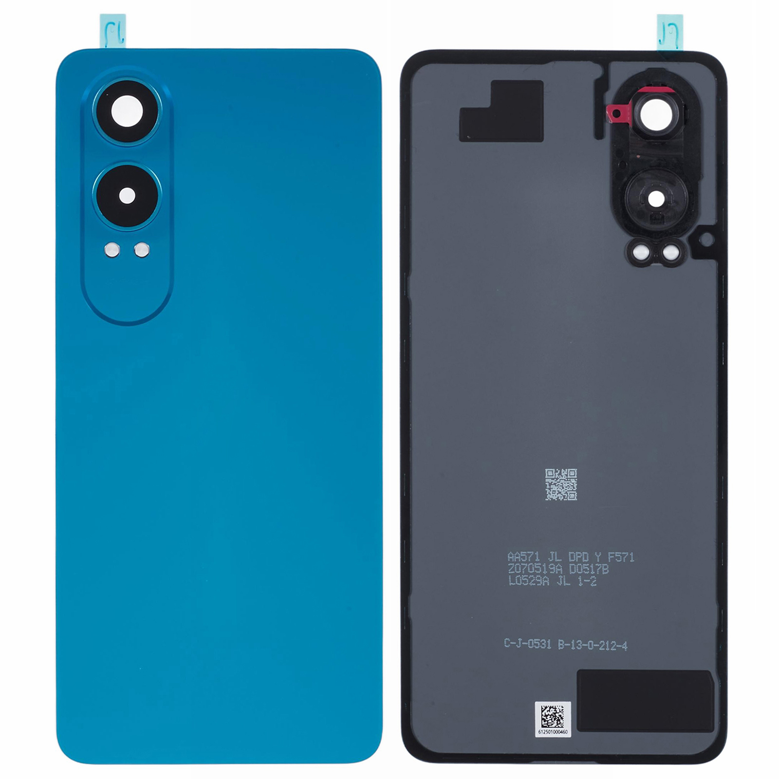 For OnePlus Nord CE4 Lite 5G OEM Battery Housing with Adhesive Sticker + Camera Lens Cover - Blue