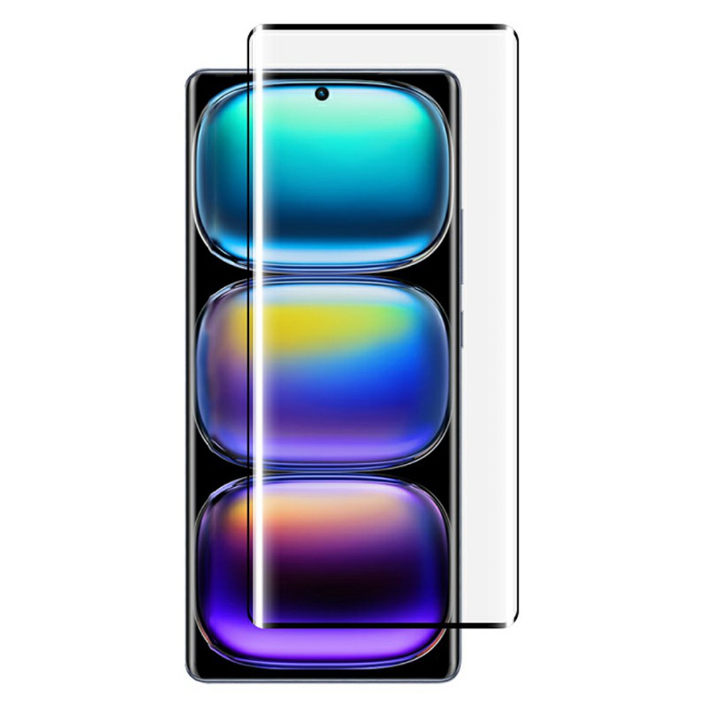 RURIHAI For Infinix Hot 50 Pro 4G High Aluminium-Silicon Glass Phone Screen Protector 3D Curved Side Glue Film