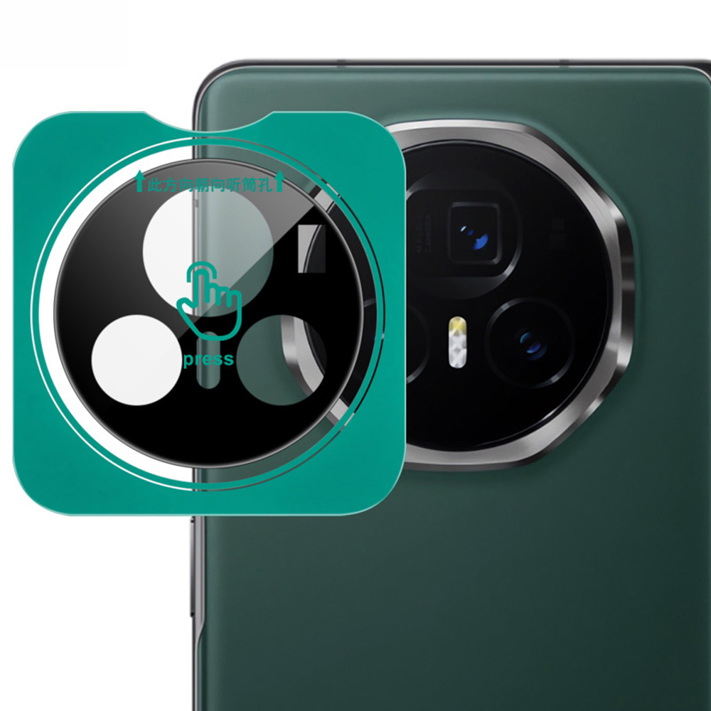 IMAK For Honor Magic V3 5G Tempered Glass Camera Lens Protector with Self-Positioning Frame (Black Version)