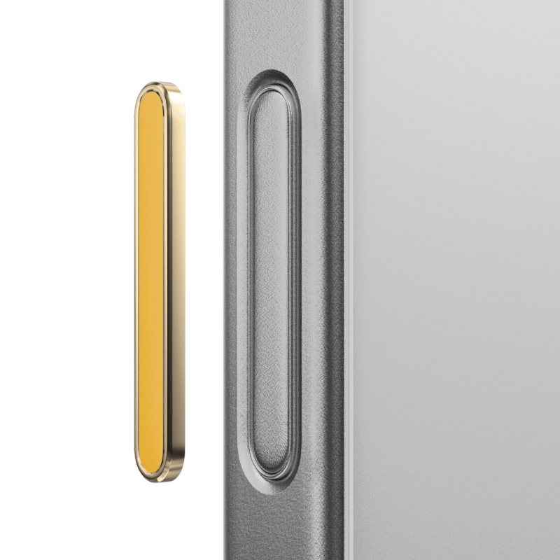 RURIHAI Metal Camera Control Button Sticker for iPhone 16 Pro Max / 16 Pro / 16 Plus / 16 Camera Button Cover - Yellow