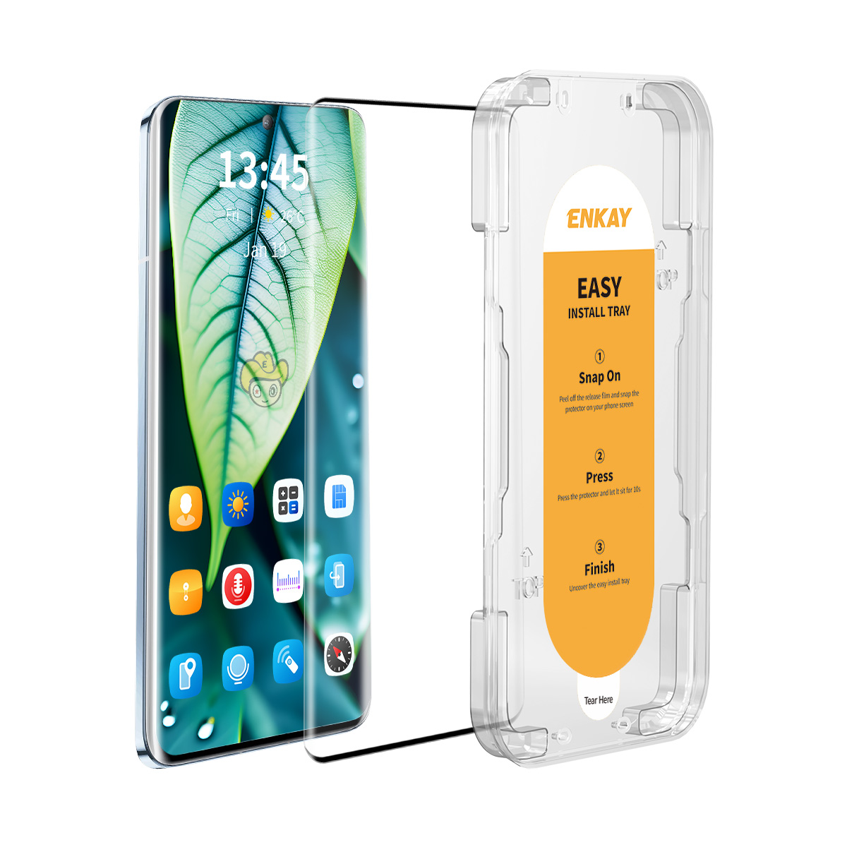 ENKAY HAT PRINCE For TECNO Camon 30S 4G Screen Protector   Silk Printing High Aluminium-Silicon Glass Film Support Fingerprint Unlock