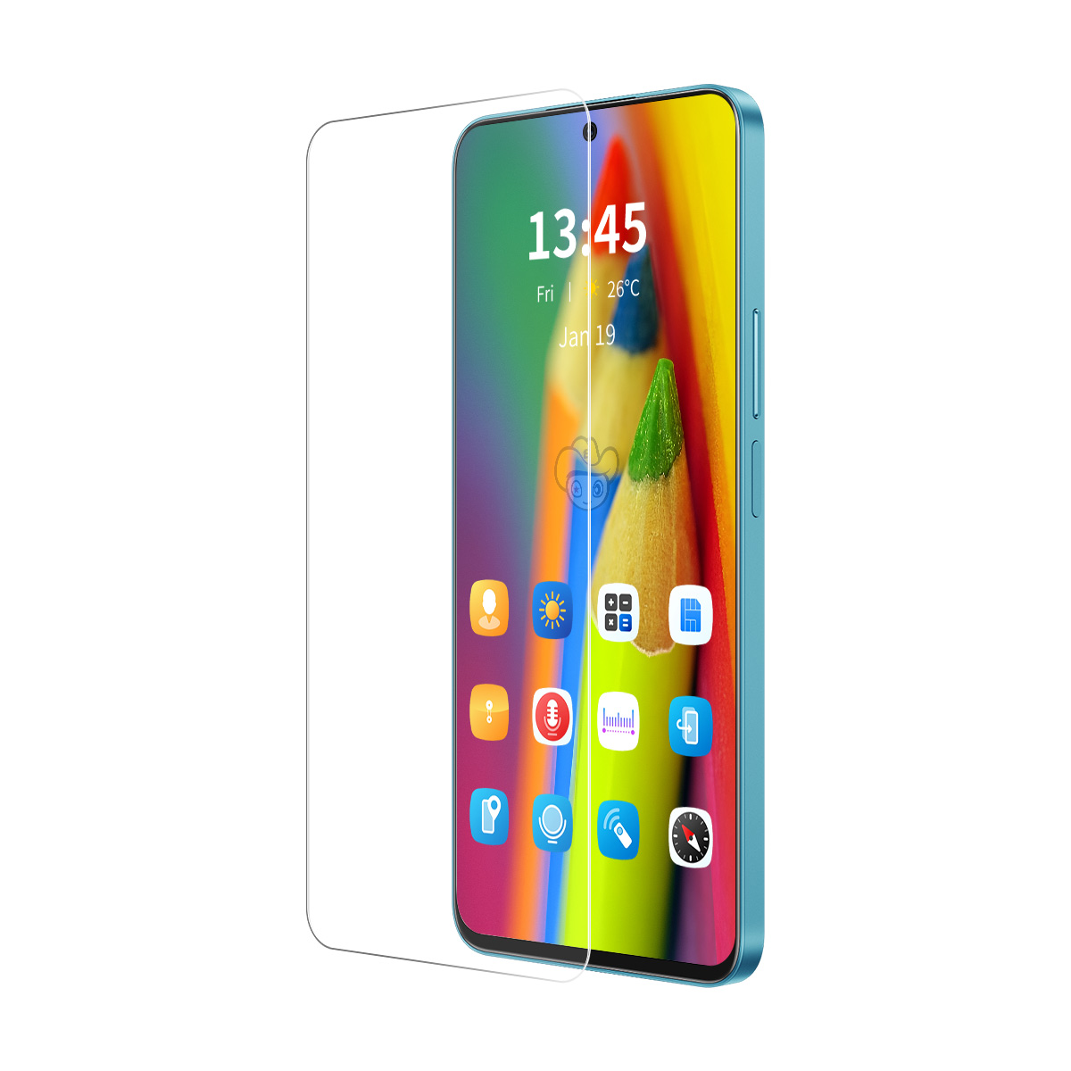 ENKAY HAT PRINCE For Xiaomi Poco M7 Pro 5G   Screen Protector 9H Hardness High Aluminum-Silicon Glass Film - Transparent