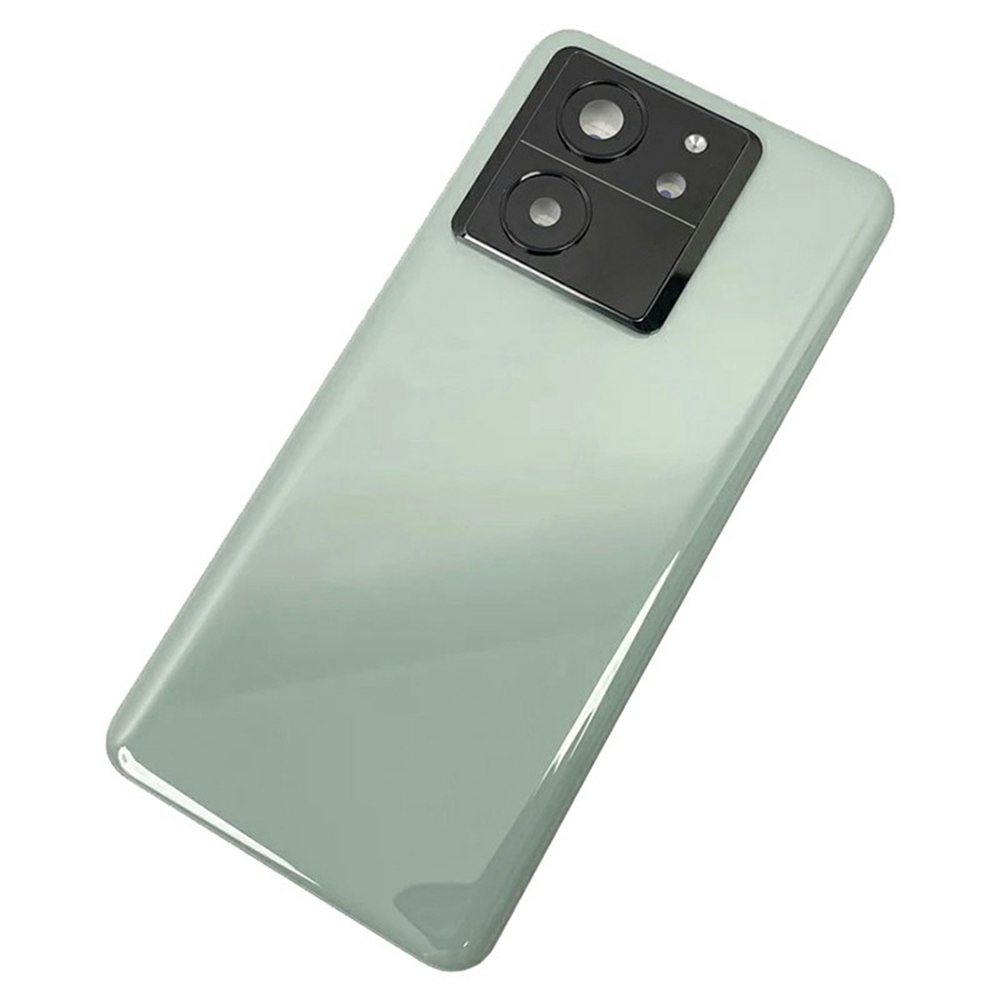 For Xiaomi 13T / 13T Pro Back Battery Housing Cover with Camera Ring Lens Cover Spare Part (Without Logo) - Green