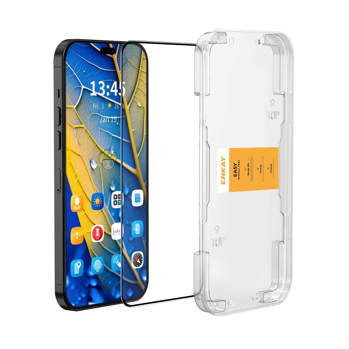 ENKAY HAT PRINCE For Honor X8c 4G HD Clear Film   Tempered Glass Screen Protector with Installation Tool - Transparent