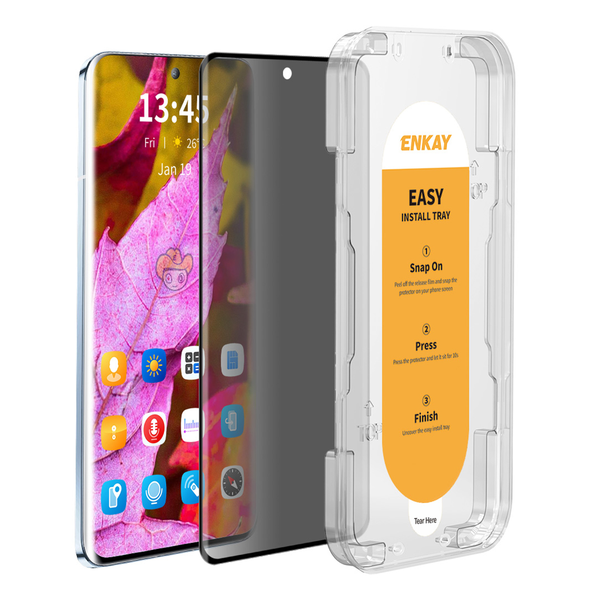 ENKAY HAT PRINCE For Realme GT 7 Pro 5G Privacy Screen Protector 3D Curved Screen Film with Installation Tool