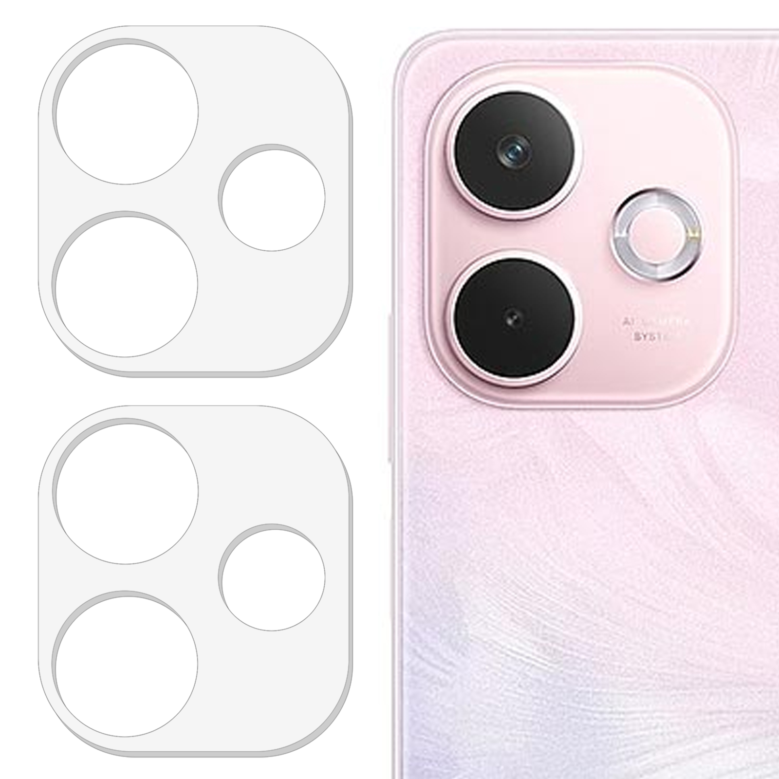2Pcs For Oppo A5 Pro 4G (Global) / 5G (Global) / A5 Energy 5G (China) Camera Lens Protector 3D Arc Edge Anti-Scratch Tempered Glass Lens Film