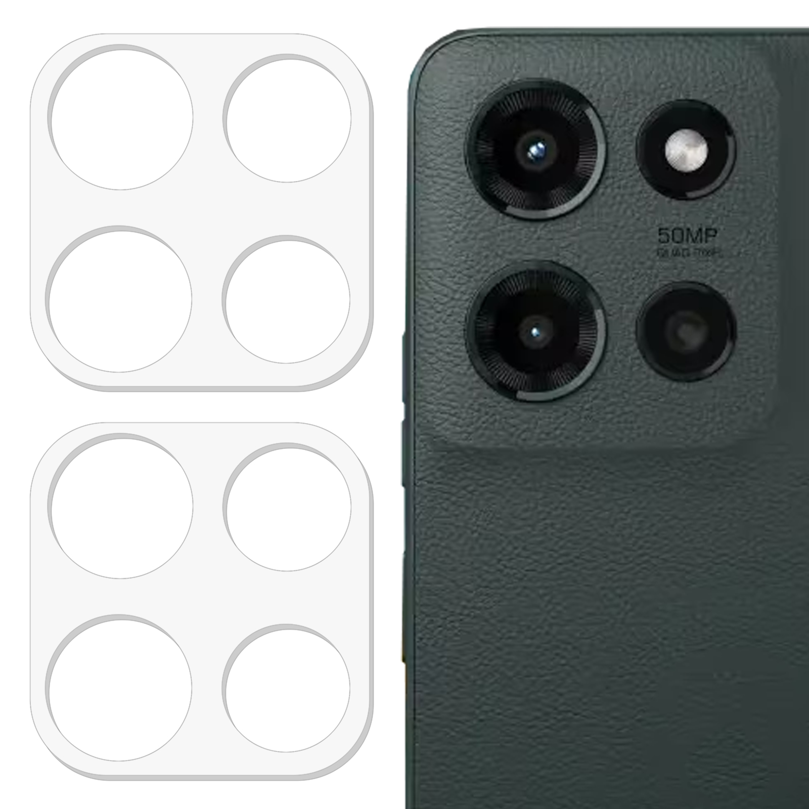 2Pcs For Motorola Moto G Stylus 5G (2025) / Edge 60 Stylus 5G Camera Lens Protector 3D Arc Edge Anti-Scratch Tempered Glass Lens Film