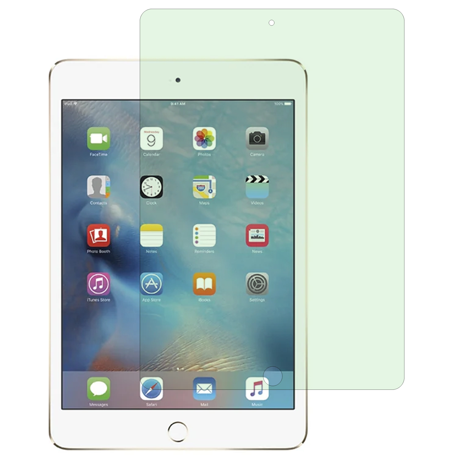For iPad mini (2019) 7.9 inch  /  mini 4 Screen Protector Anti-Green-Ray Eye Protection 0.3mm Arc Edge Tempered Glass Tablet Film