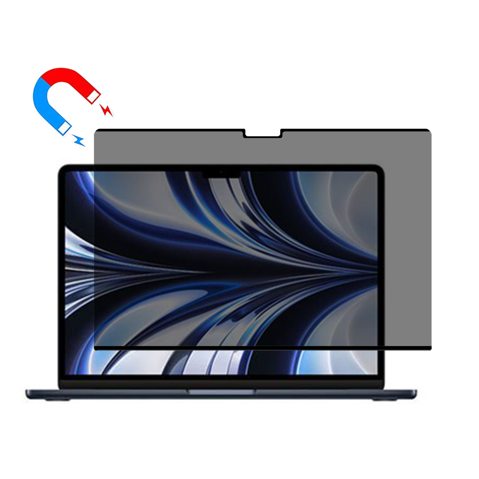 Paperlike Screen Protector For MacBook Air 13 inch (2025) M4 A3240  /  (2024) M3 A3113  /  (2022) M2 A2681 Magnetic Anti-Spy Matte PET Tablet Film