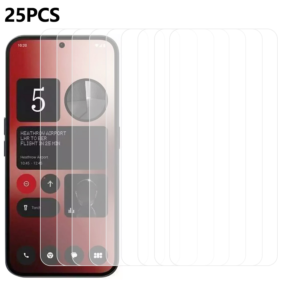 25Pcs For Nothing Phone (3a) Pro / Phone (3a) Tempered Glass High Definition Screen Protector Film (No Package, with Wipes Set, Dust-absorber, Guide S