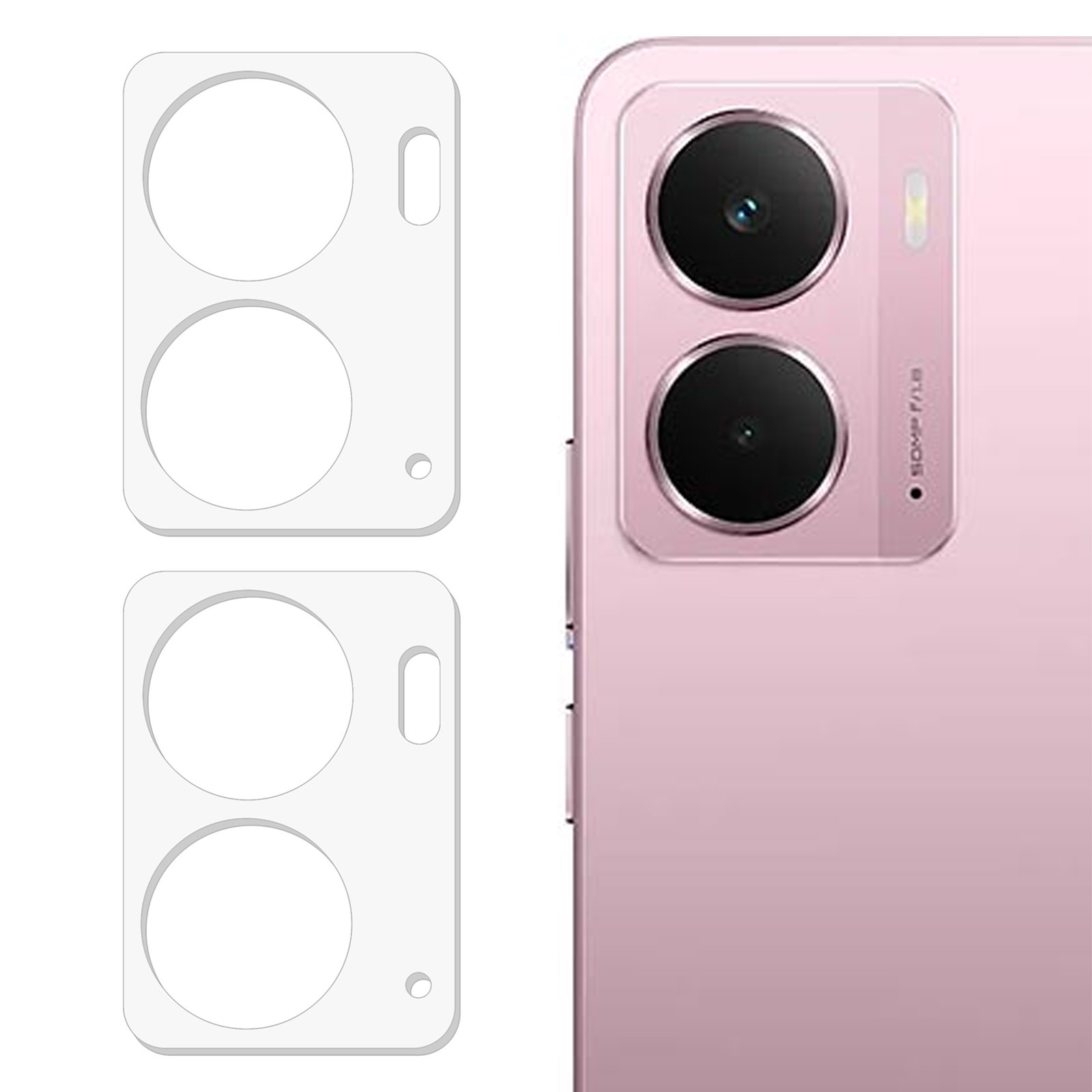 2Pcs For Realme P3 5G Camera Lens Protector 3D Arc Edge Anti-Scratch Tempered Glass Lens Film
