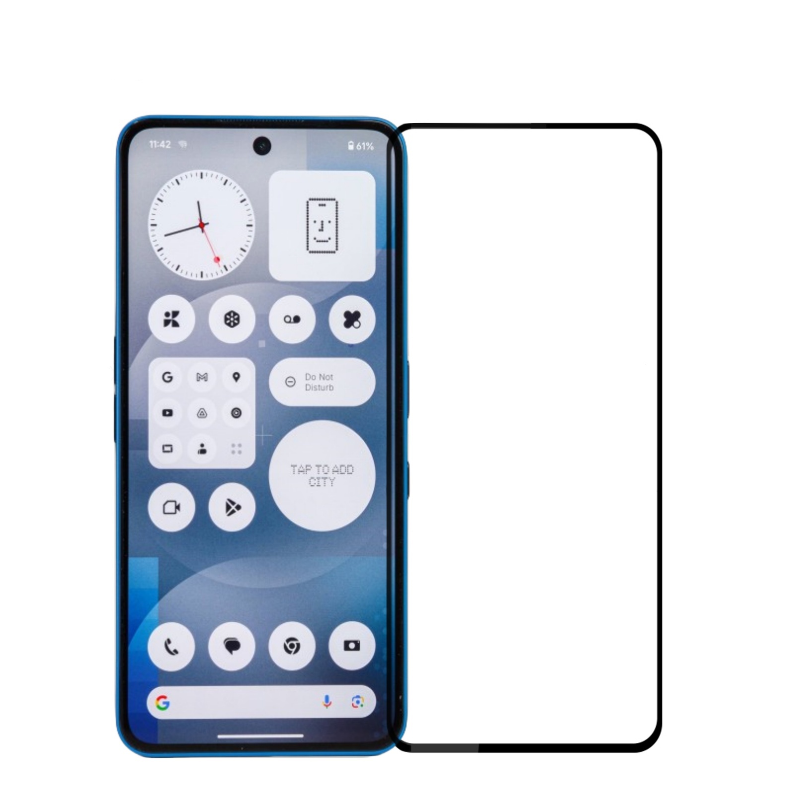 MOFI For Nothing Phone (3a) Pro / Nothing Phone (3a) Screen Protector  9H Full Glue Full Coverage High Aluminum-Silicon Glass Film - Black