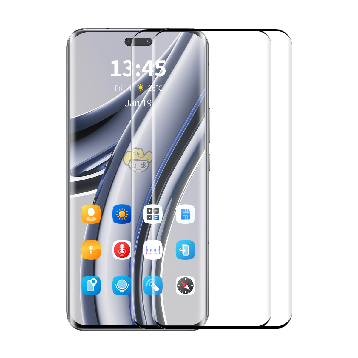 ENKAY HAT PRINCE For Honor Magic7 Lite 5G / X9c 5G / X60 Pro 5G 2Pcs Tempered Glass   Screen Protector Clear Screen Film Support Fingerprint Unlock