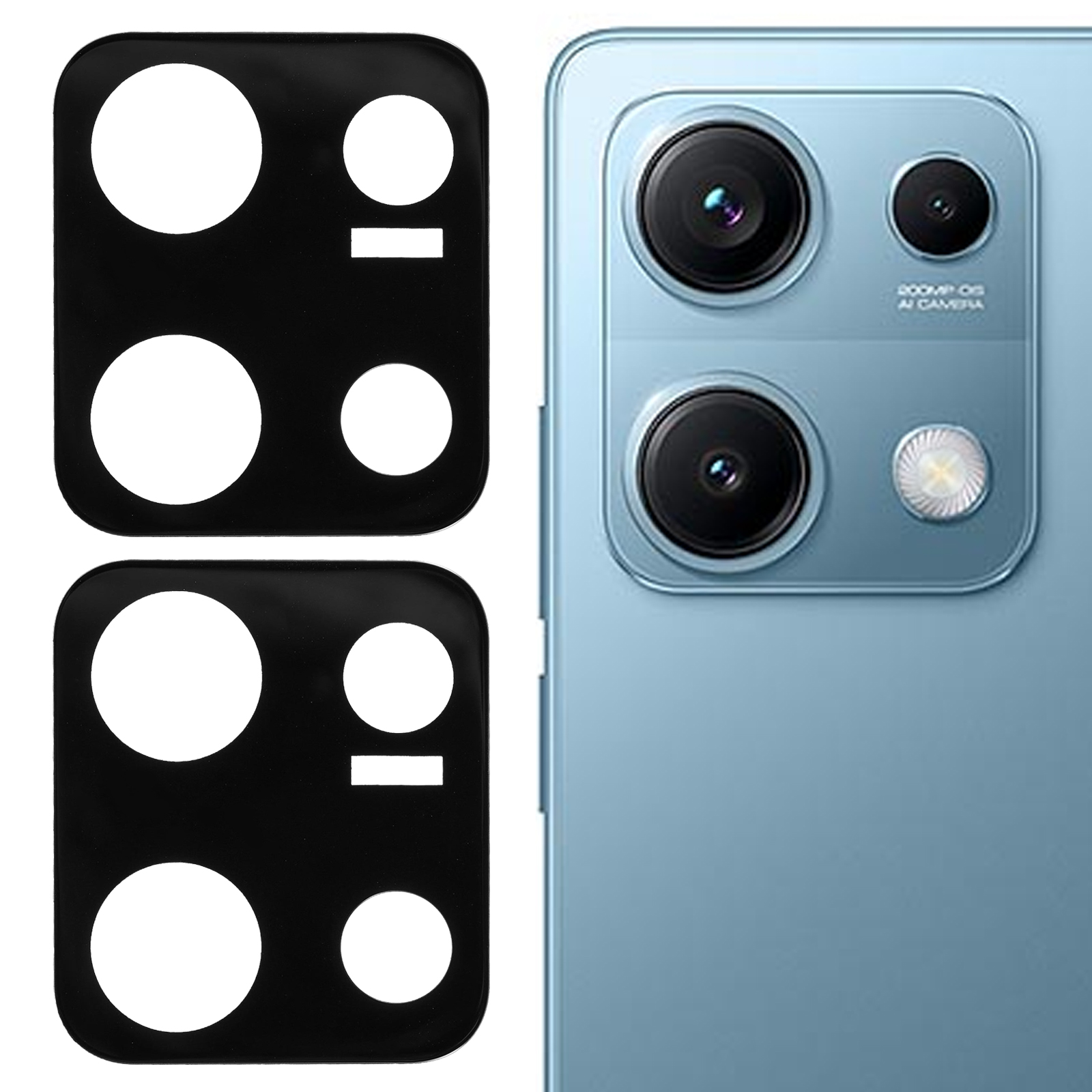2Pcs For Xiaomi Redmi Note 14S 4G Camera Lens Protector Silk Printing Lens Film 3D Arc Edge