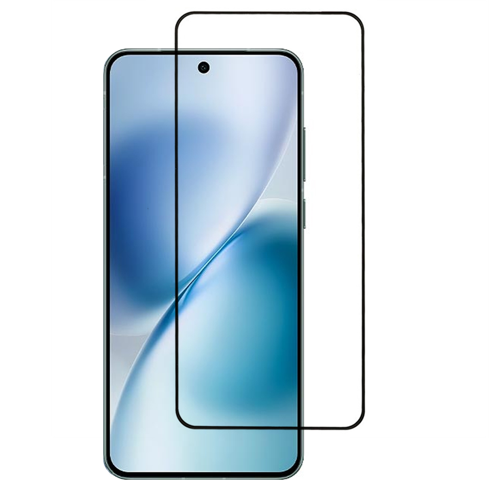 For vivo X200s 5G Screen Protector Full Glue Silk Printing Tempered Glass Film Support Fingerprint Unlock