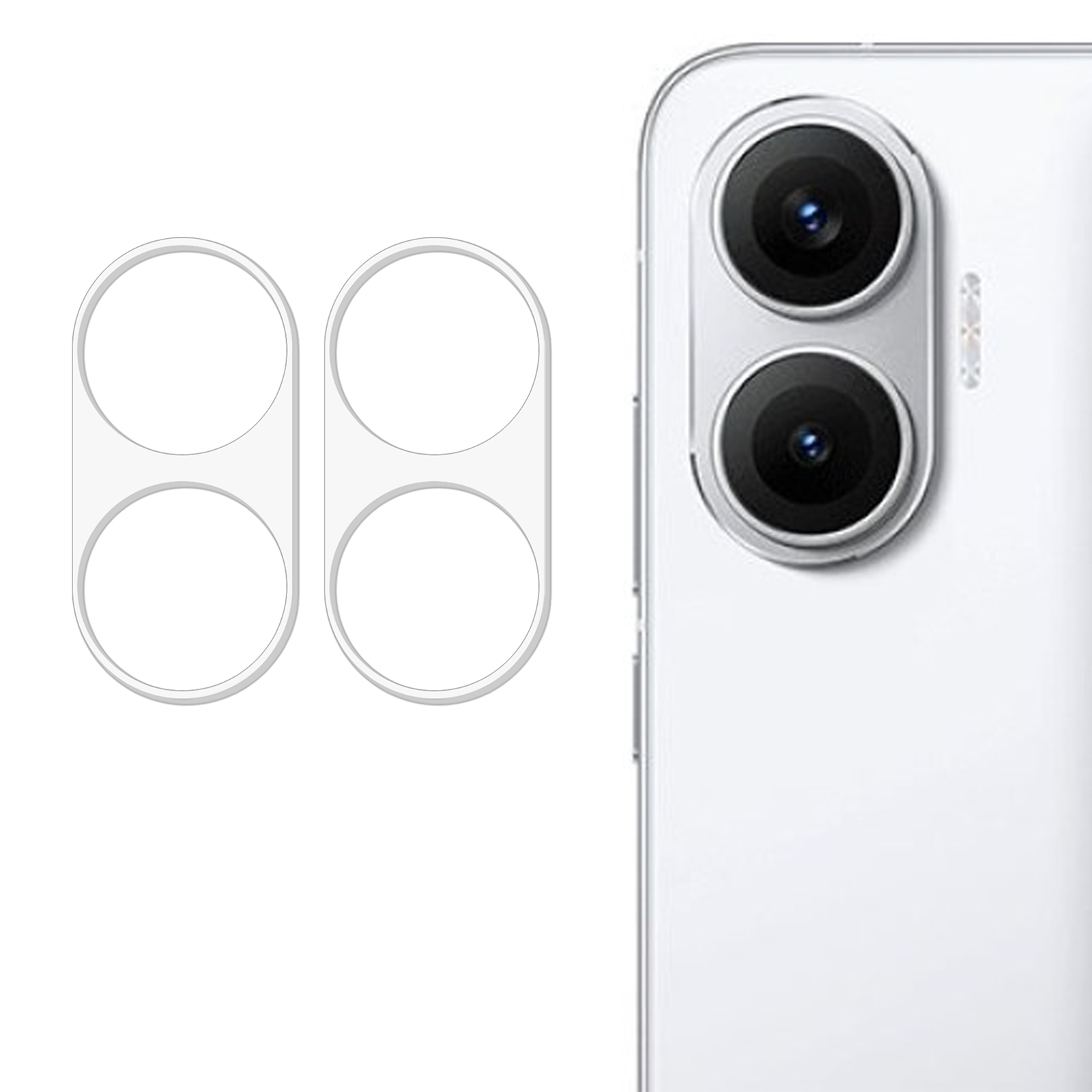 2Pcs For Xiaomi Redmi Turbo 4 Pro 5G / Poco F7 5G Camera Lens Protector 3D Arc Edge Anti-Scratch Tempered Glass Lens Film