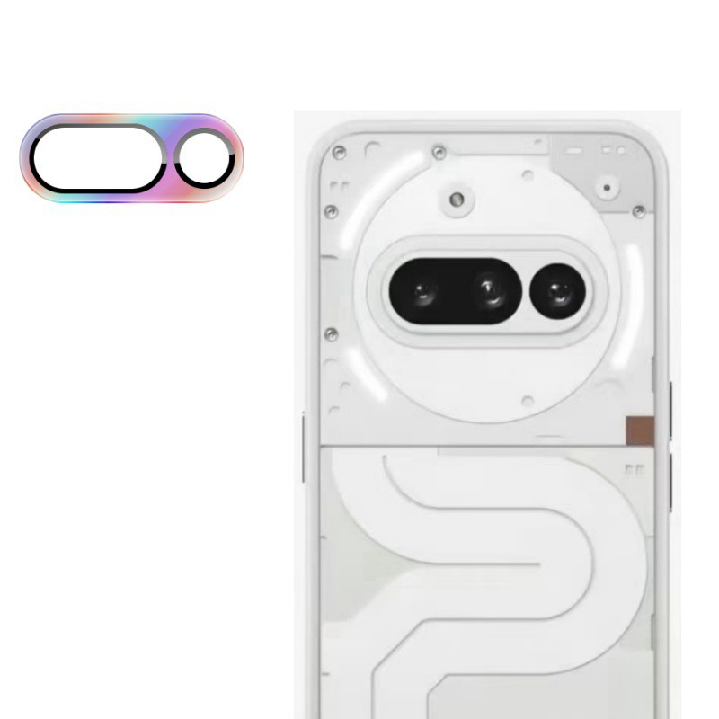 Camera Lens Protector for Nothing Phone (3a) HD Clear Film with Metal Frame - Colorful