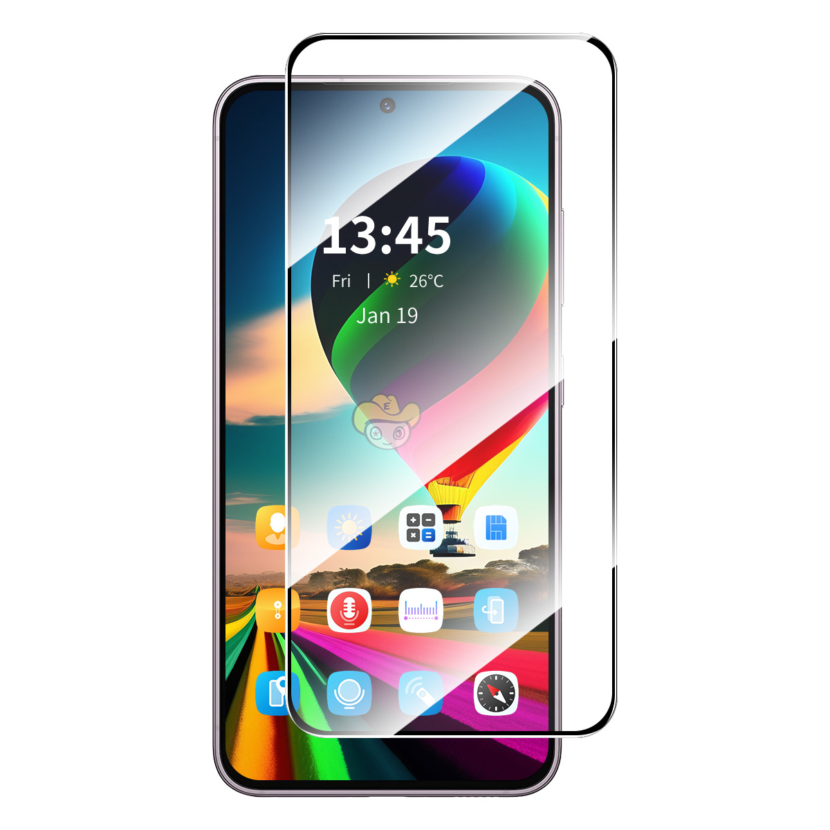 ENKAY HAT PRINCE For Motorola Moto G86 5G / G86 Power 5G Screen Protector   9H Silk Printing 0.26mm Tempered Glass - Transparent