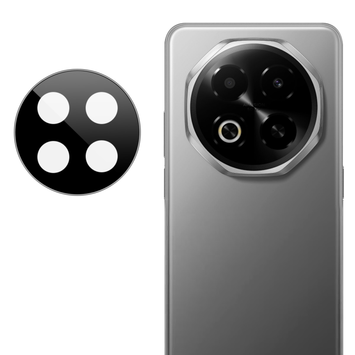 IMAK For Meizu Note 16 Tempered Glass Camera Lens Protector with Self Positioning Frame (Black Version)