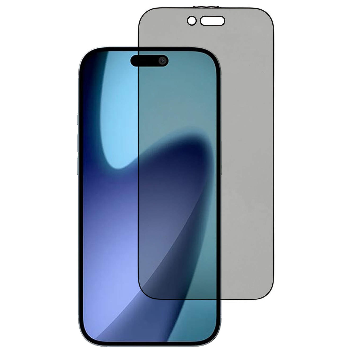 For iPhone Air Privacy Tempered Glass Screen Protector with Silk Printing / Dust Filter Mesh