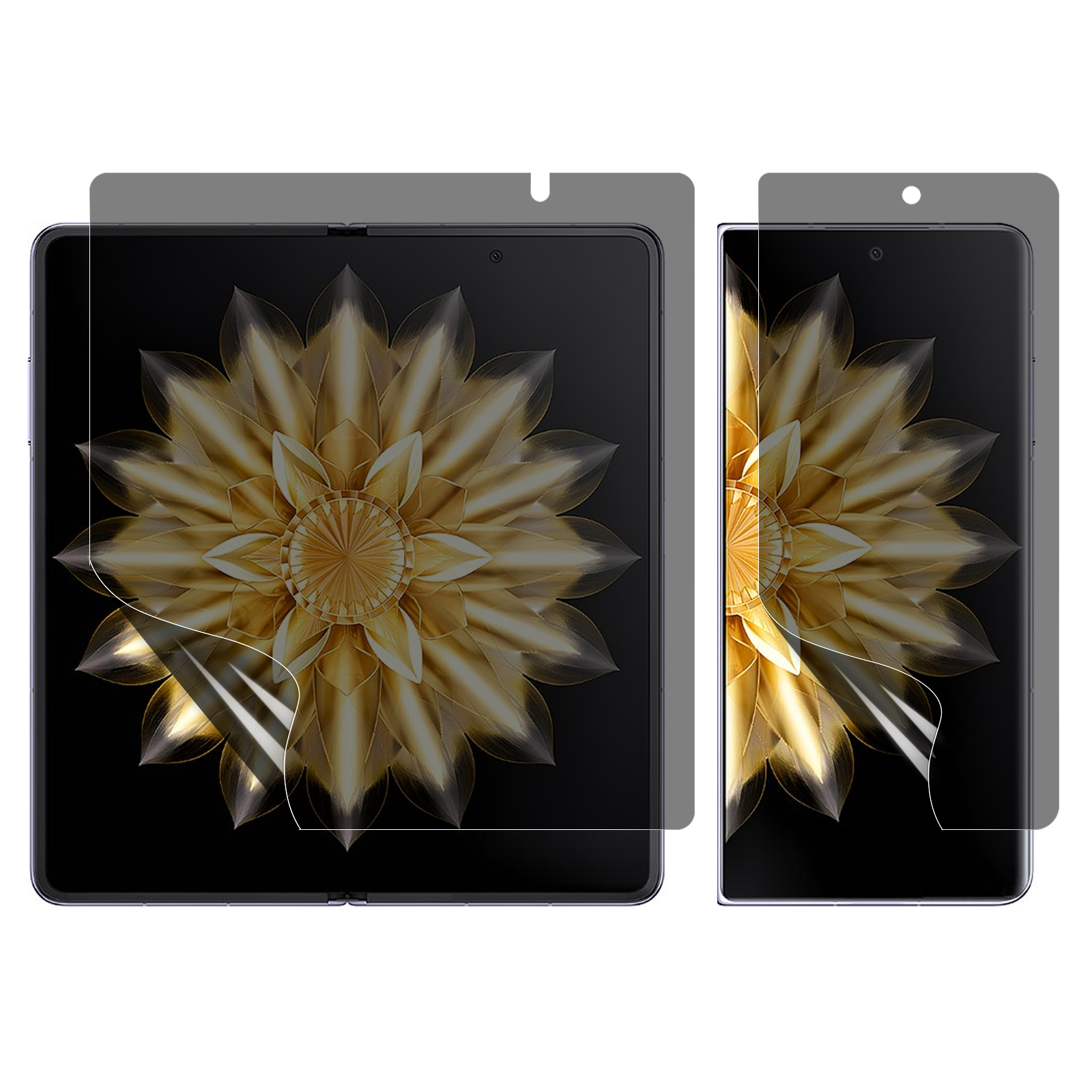 For Honor Magic V2 5G Anti-Spy Screen Protector PET Matte Front and Back Screen Film