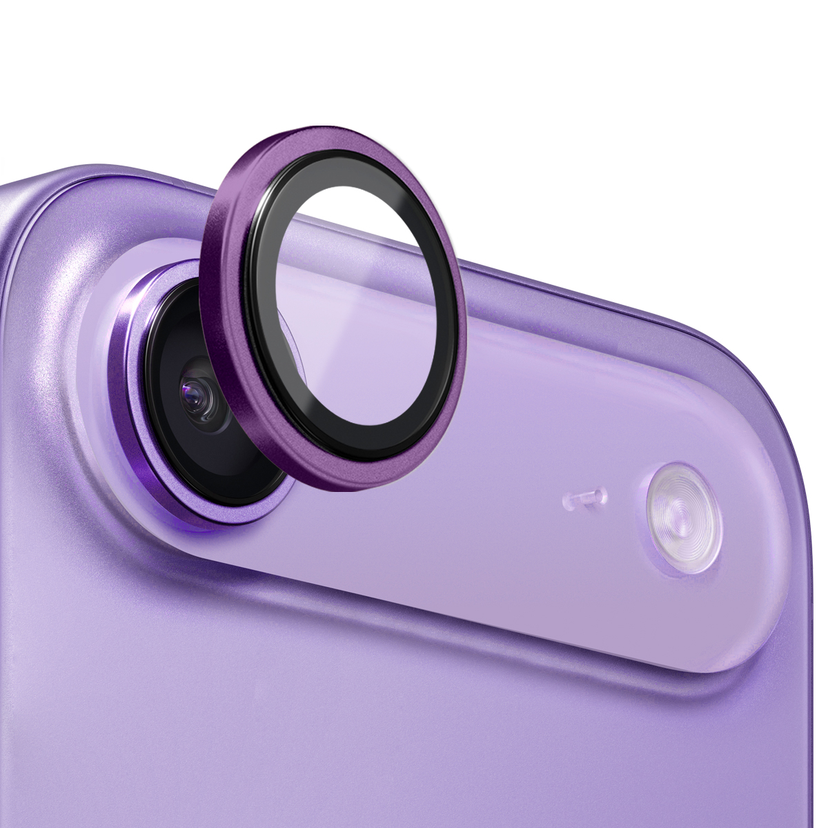 NORTHJO For iPhone Air Camera Lens Protector Tempered Glass Lens Film Metal Ring Guard 1:1 Original Design - Purple