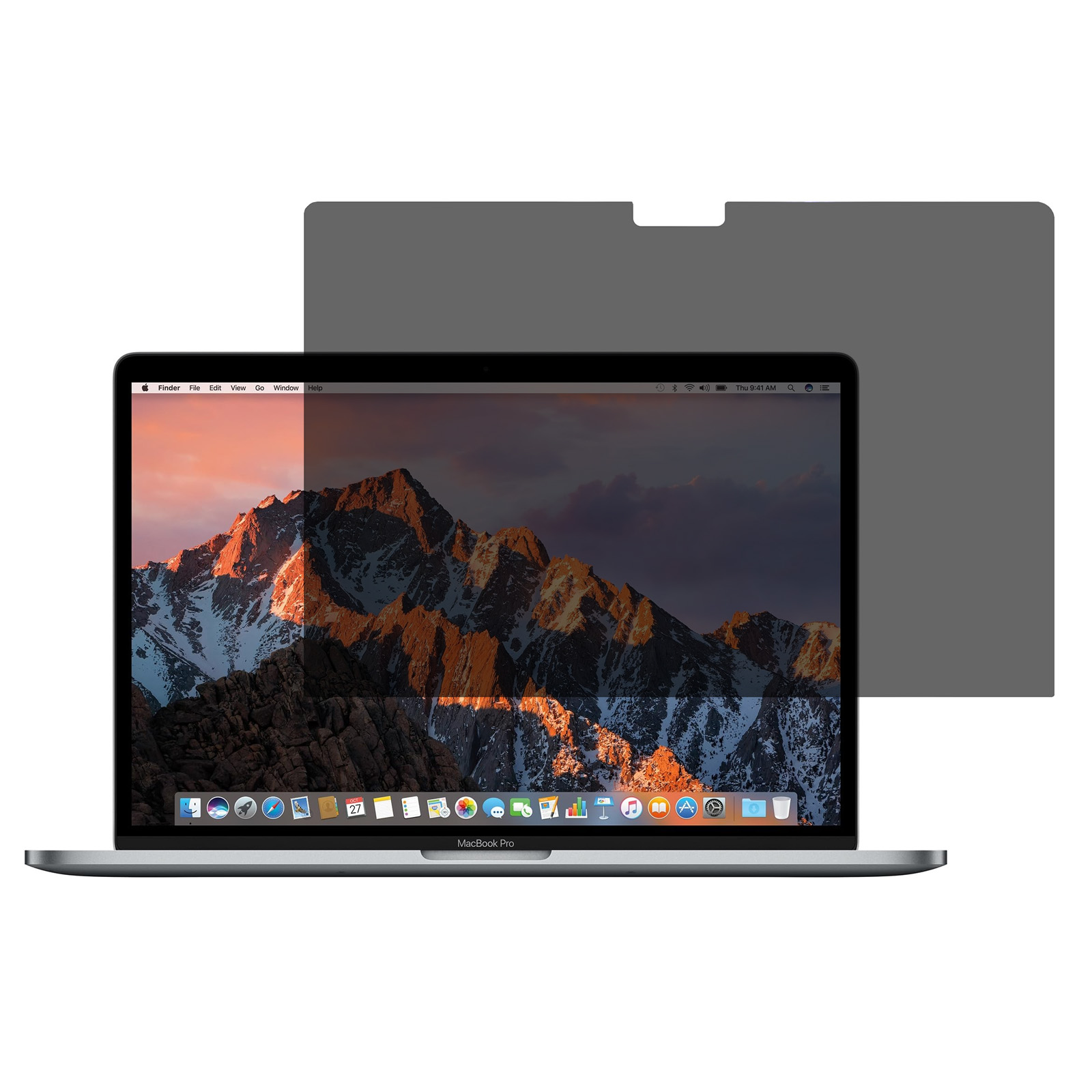Privacy Screen Protector for MacBook Pro 15 inch (2018) / (2016) / A1707 / A1990 Straight Edge Full Screen Tempered Glass Film