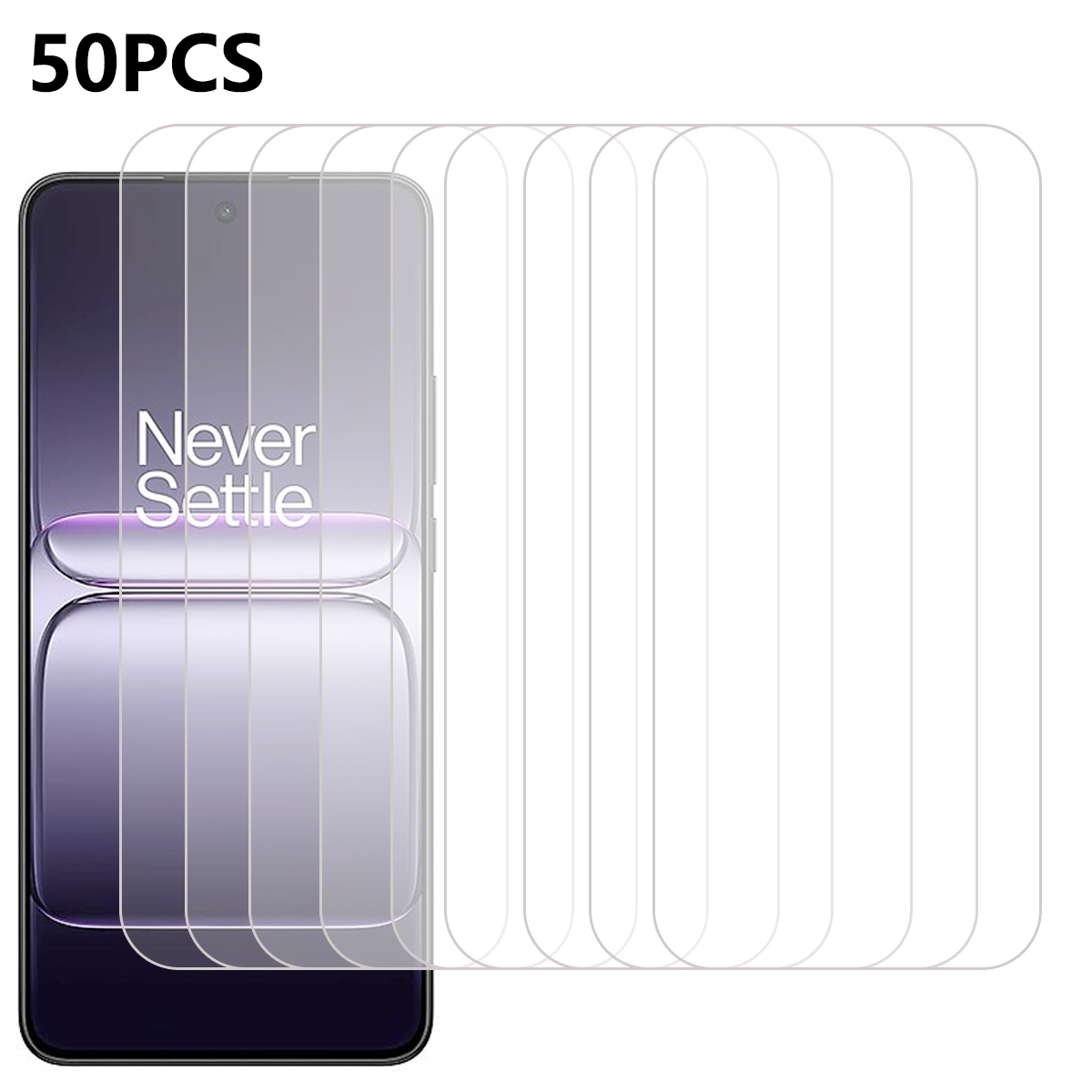 50Pcs For OnePlus Nord CE5 5G / Ace 5 Racing 5G Screen Protector Anti-Scratch Tempered Glass Film (No Package, with Wipes Set, Dust-absorber, Guide Sticker)