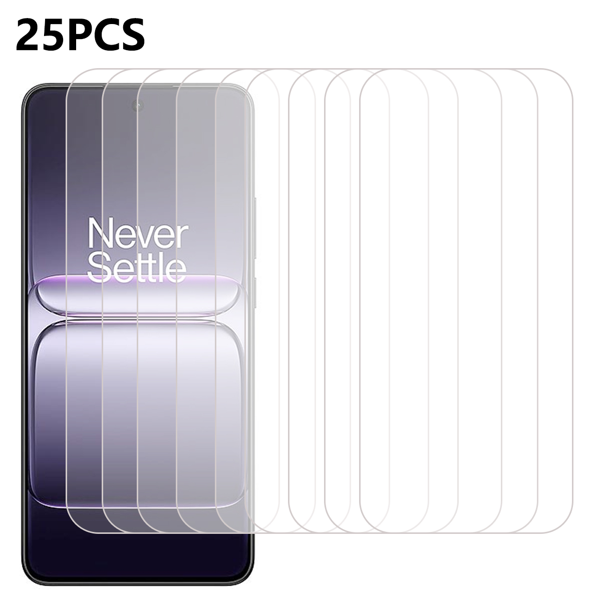 25Pcs For OnePlus Nord CE5 5G / Ace 5 Racing 5G Tempered Glass High Definition Screen Protector Film (No Package, with Wipes Set, Dust-absorber, Guide Sticker)