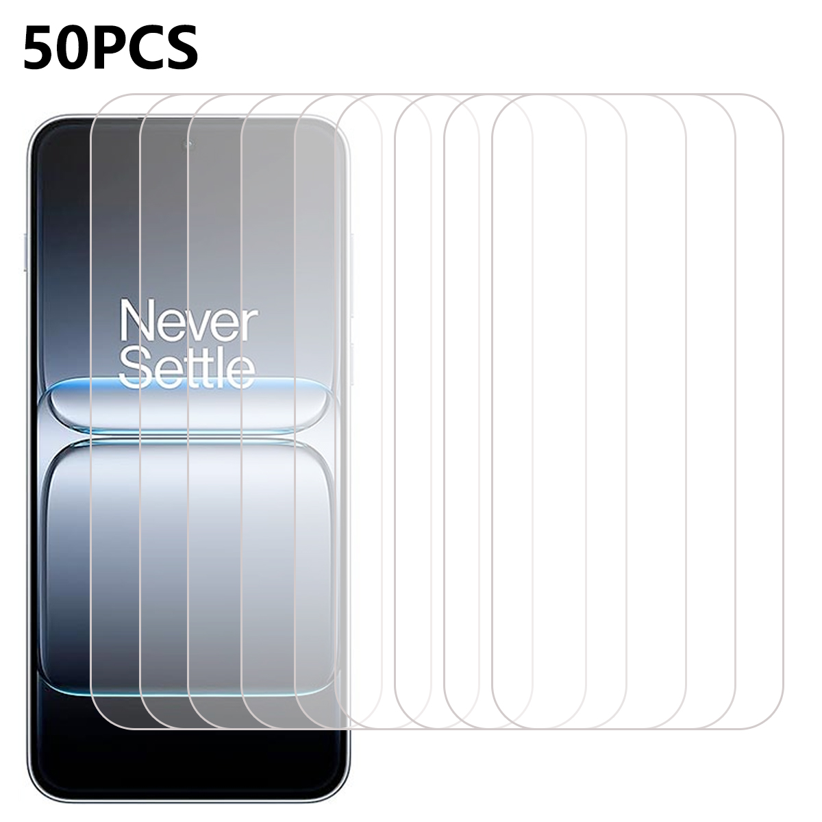 50Pcs For OnePlus Nord 5 5G / Ace 5 Ultra 5G Screen Protector Anti-Scratch Tempered Glass Film (No Package, with Wipes Set, Dust-absorber, Guide Stick