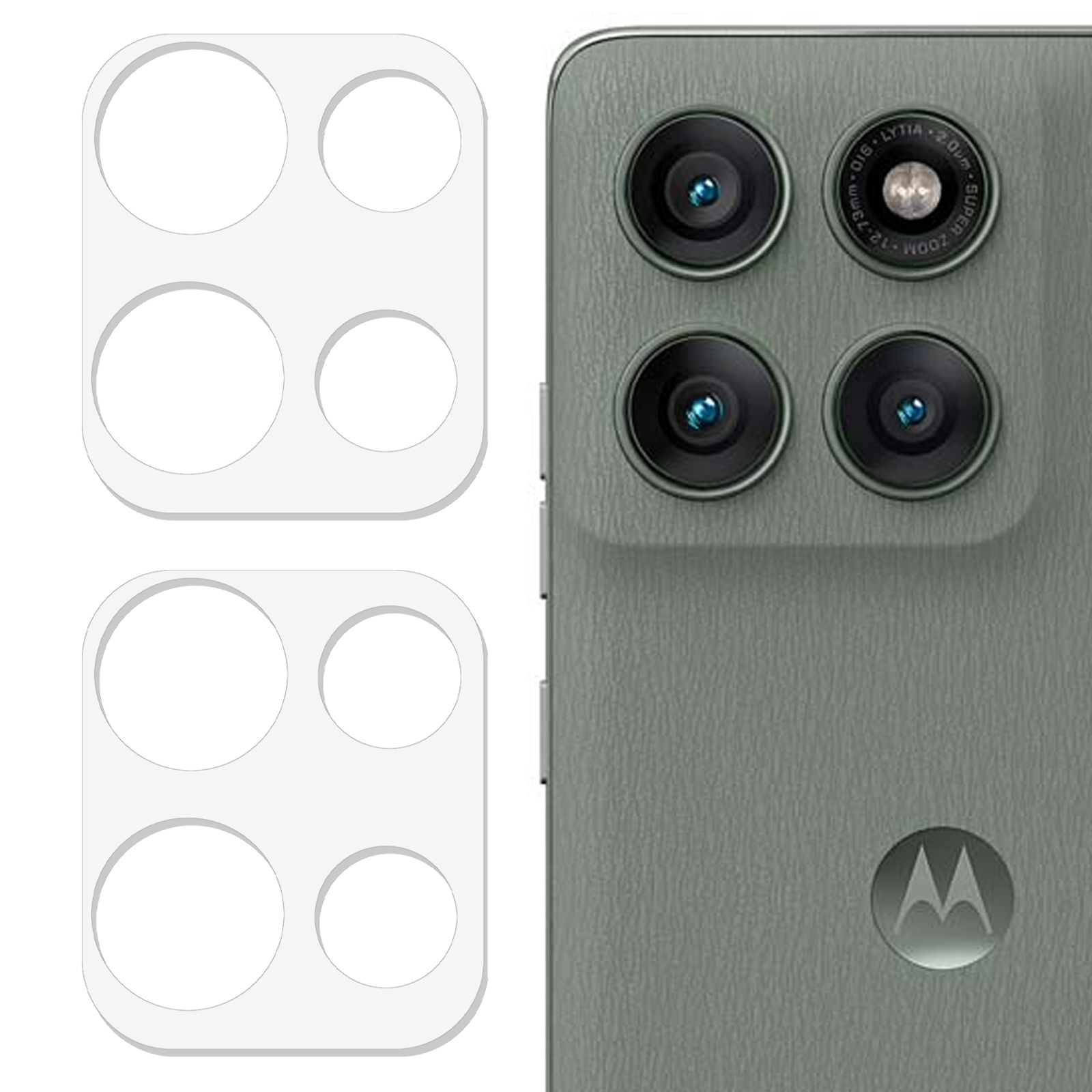 2Pcs For Motorola Edge 60 Pro 5G Camera Lens Protector 3D Arc Edge Anti-Scratch Tempered Glass Lens Film - Transparent