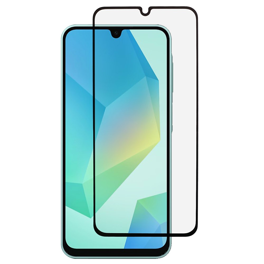 For Samsung Galaxy F04 4G Tempered Glass Film Silk Printing Full Glue Secondary Hardening Full Screen Protector - Black