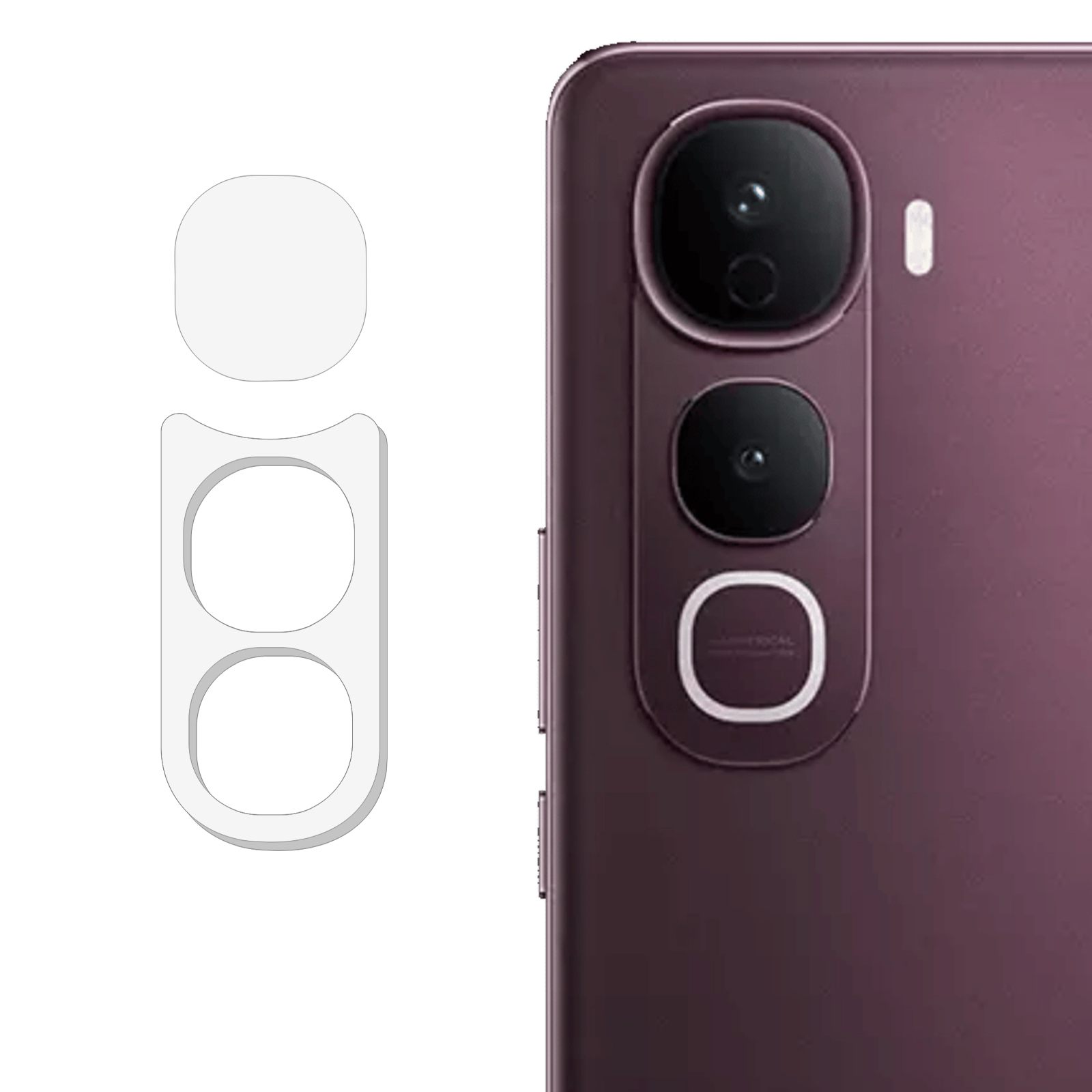 1 Set For vivo Y400 Pro 5G Camera Lens Protector 3D Arc Edge Anti-Scratch Tempered Glass Lens Film