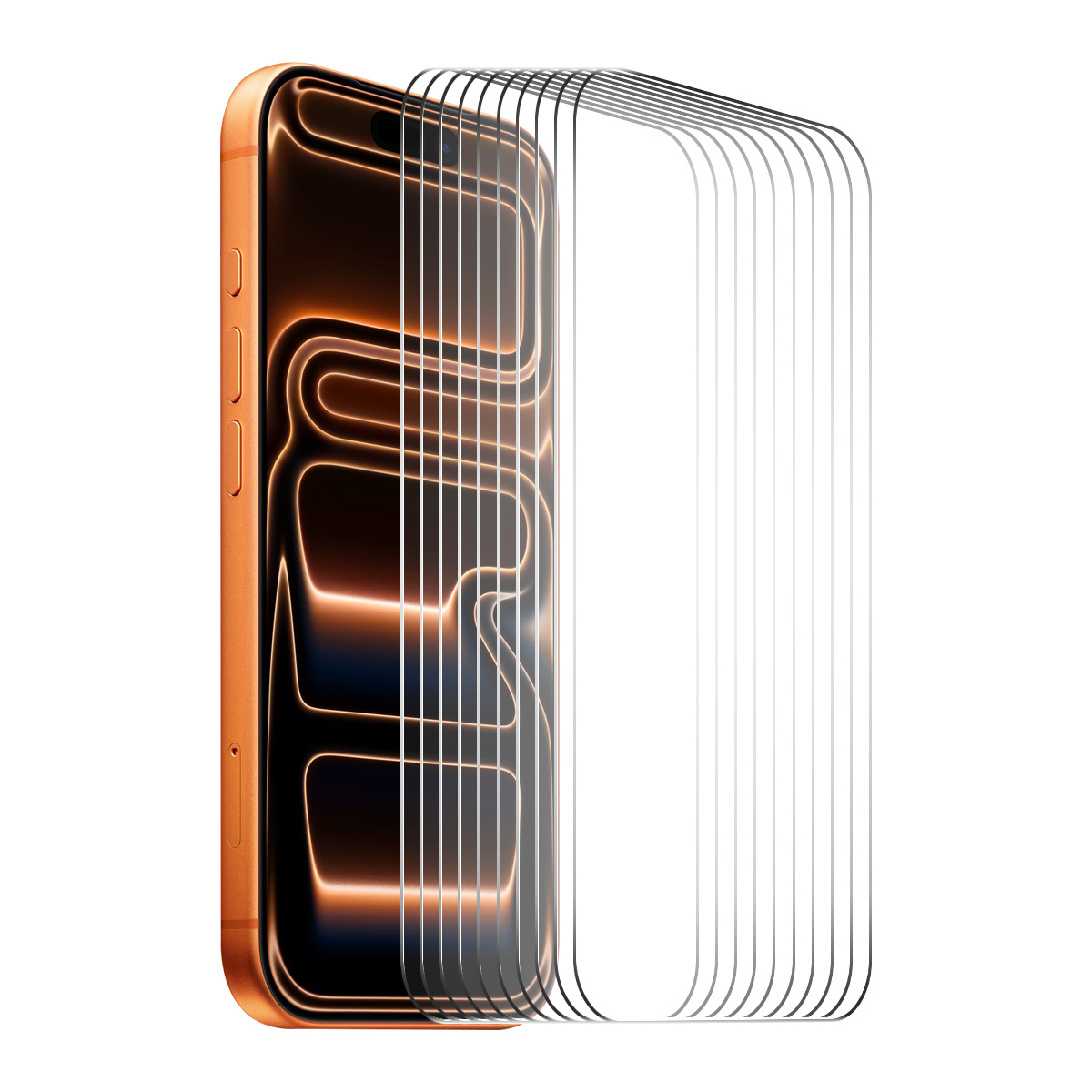 ENKAY HAT PRINCE 10Pcs For iPhone 17 Pro Screen Protector Thick Adhesive 9H Arc Edges High Aluminium-Silicon Glass Film