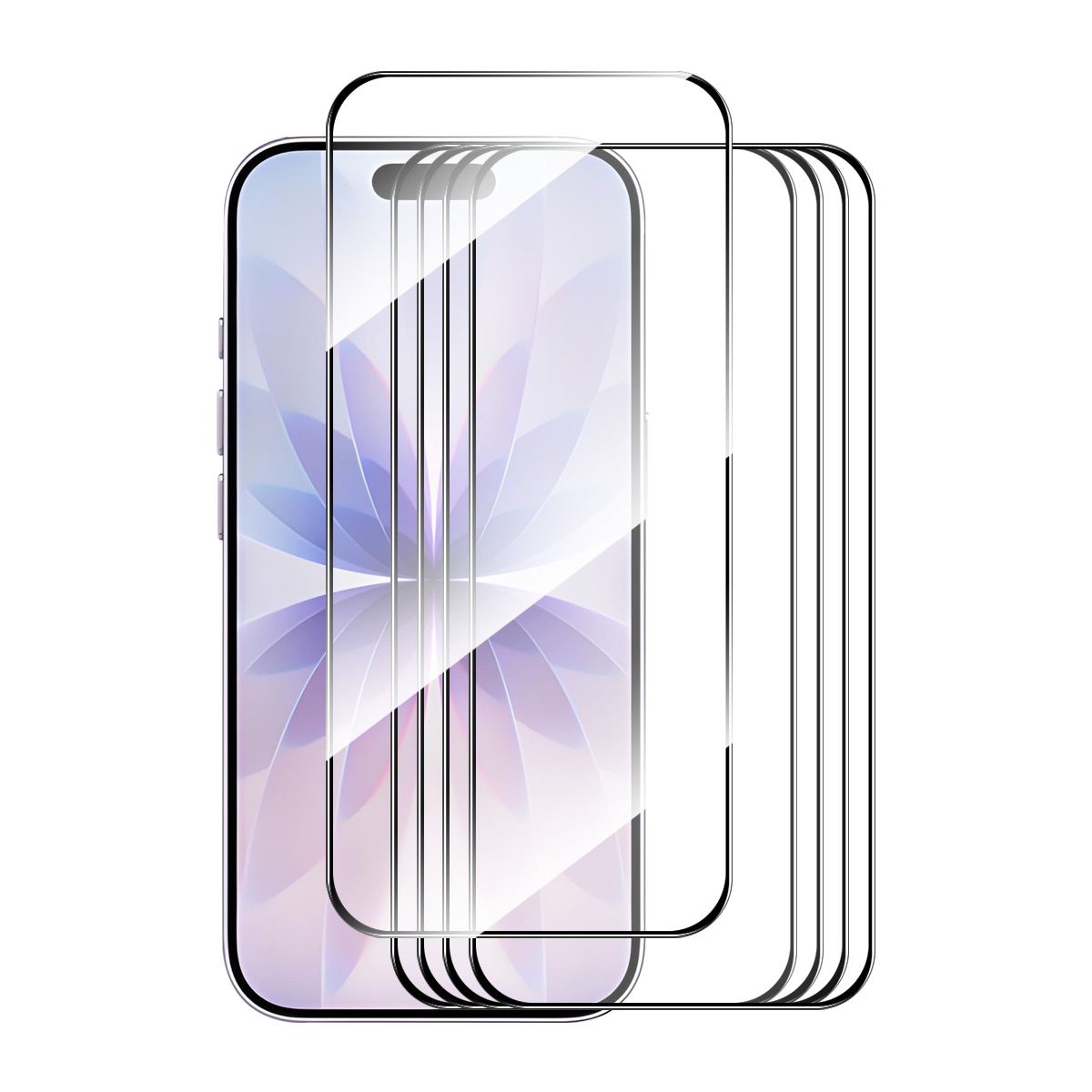 ENKAY HAT PRINCE 5Pcs For iPhone 17 Screen Protector Thick Adhesive 0.26mm 2.5D High Aluminium-Silicon Glass Film