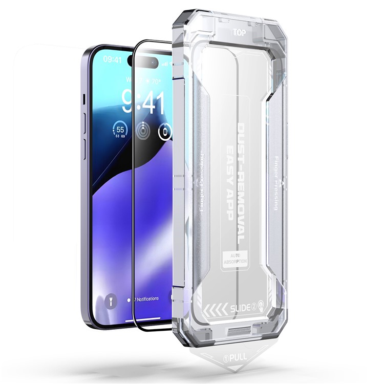 For iPhone 17 Pro Screen Protector Silk Printing Tempered Glass Film Dust-Free Protector