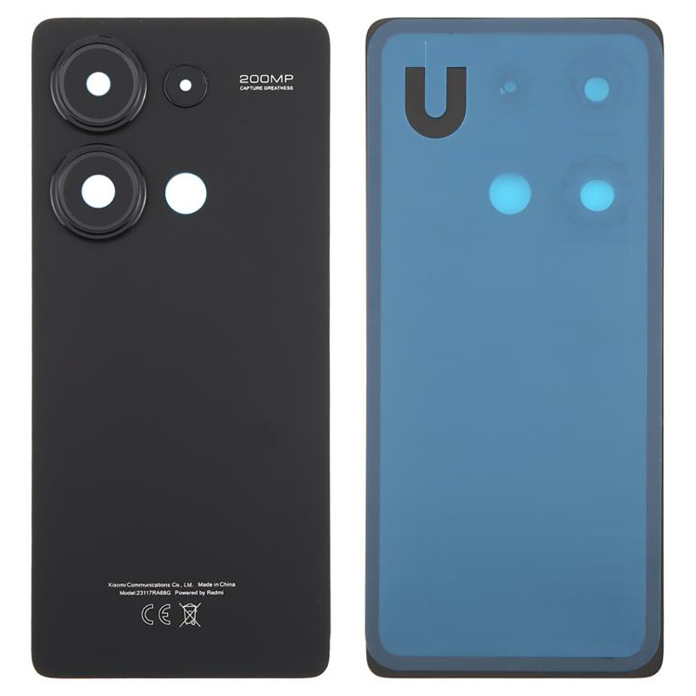 For Xiaomi Redmi Note 13 Pro 4G Back Battery Housing Cover Replacement Part - Black