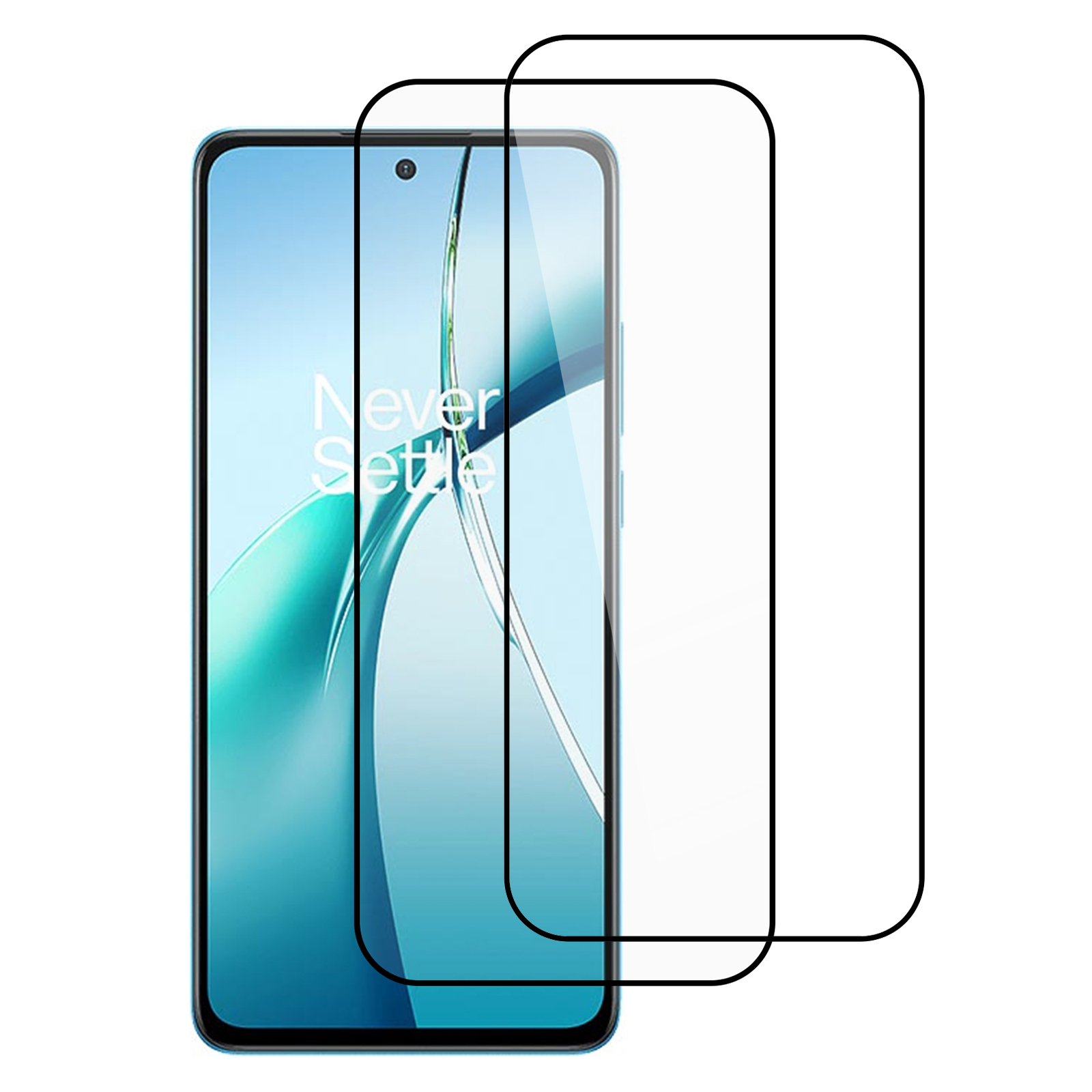 ITIETIE For OnePlus Nord CE4 Lite 5G / Oppo K12x 5G (China) 2PCS Tempered Glass 2.5mm High Aluminum Screen Protector Silk Printing Film