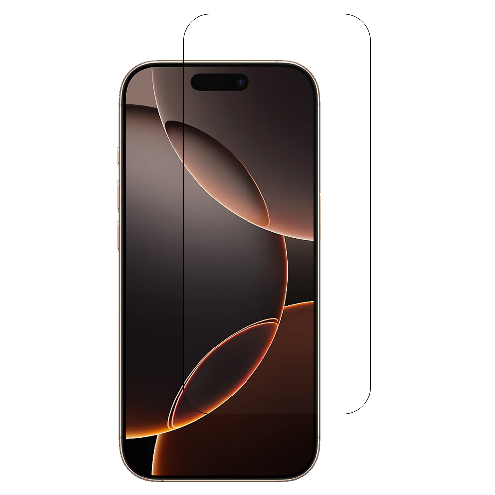 URR For iPhone 16 Pro Max Screen Protector No Black Edge Clear 0.25 Arc 9H Tempered Glass Film