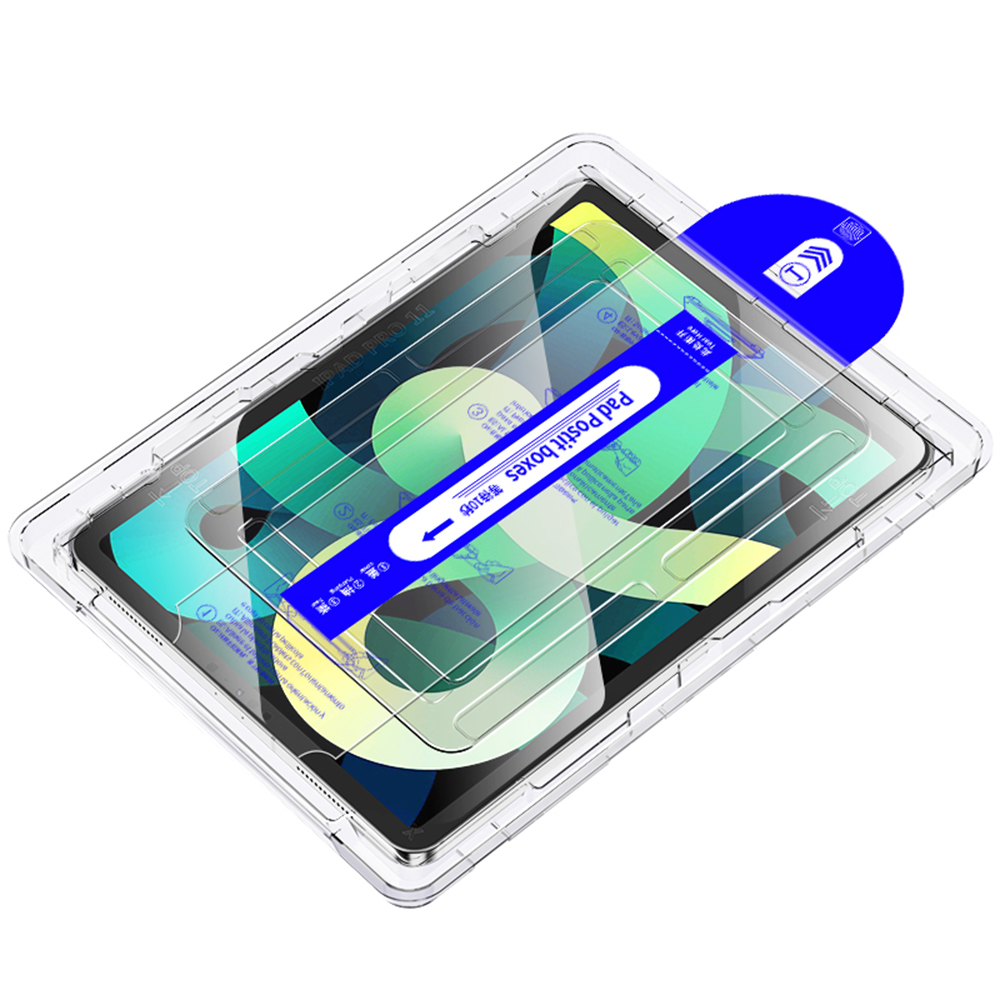 For iPad 10.2 (2020) / iPad 10.2 (2021) / iPad 10.2 (2019) Screen Protector Tempered Glass with Dust-Free Auto Alignment Applicator - Transparent