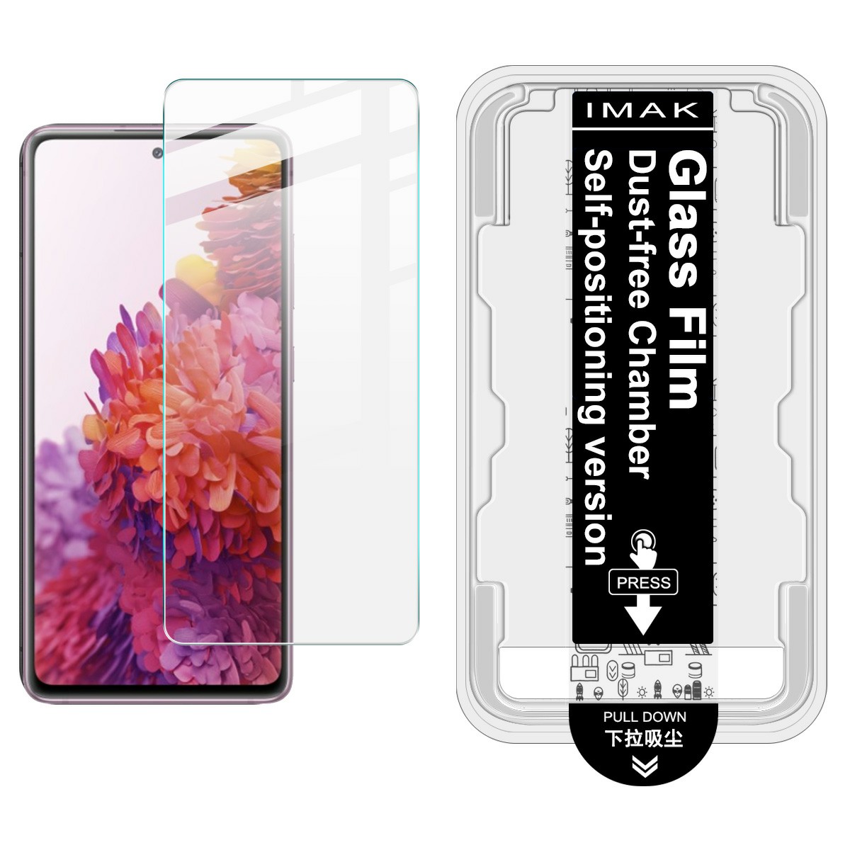 IMAK H Series Tempered Glass Film for Samsung Galaxy S20 FE / S20 FE 5G / S20 FE 2022 /  S20 Lite Screen Protector with Auto Dust-Remove Tool Kit (Fin