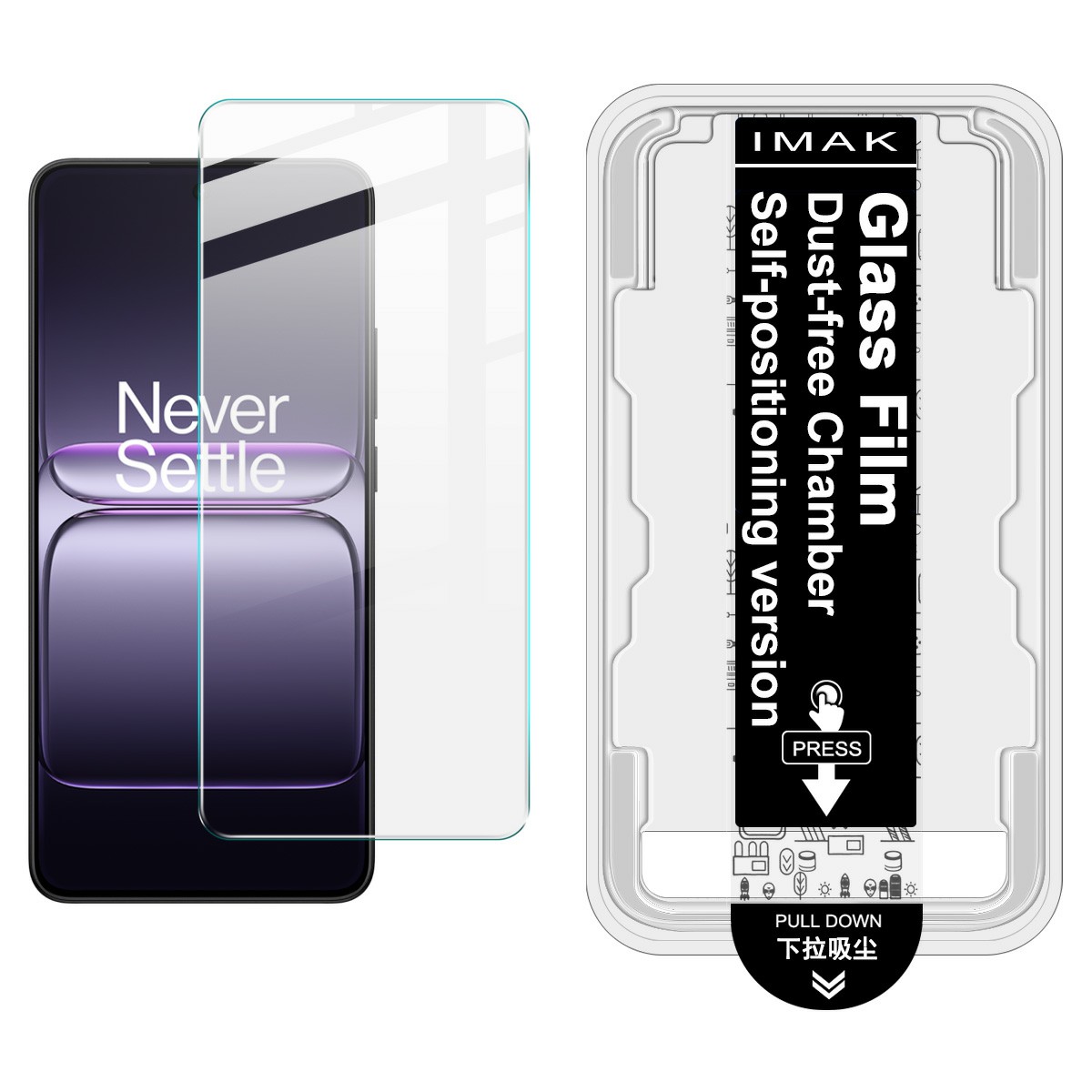 IMAK H Series For OnePlus Ace 5 Ultra 5G / Nord 5 5G Tempered Glass Screen Protector Easy Installation Film with Auto Dust-Remove Tool Kit (Fingerprin