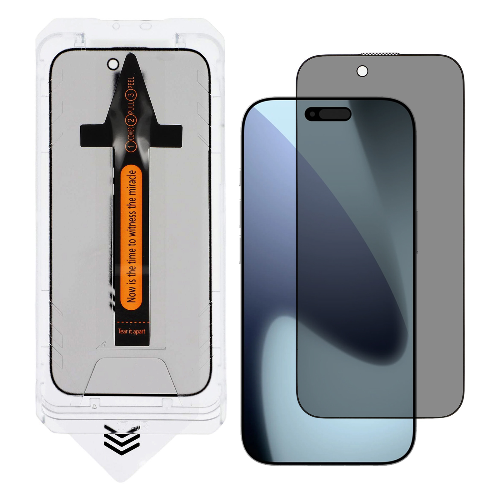 For iPhone Air Anti-Spy Screen Protector Silk Printing High Aluminium-Silicon Glass Easy Installation Film