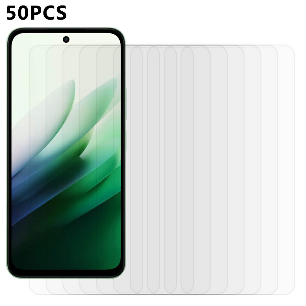 50Pcs For Xiaomi Redmi 15 5G (Global) (169mm) / Poco M7 Plus 5G / M7 4G (169mm) Screen Protector Full Glue Tempered Glass Clear Screen Film (No Packag