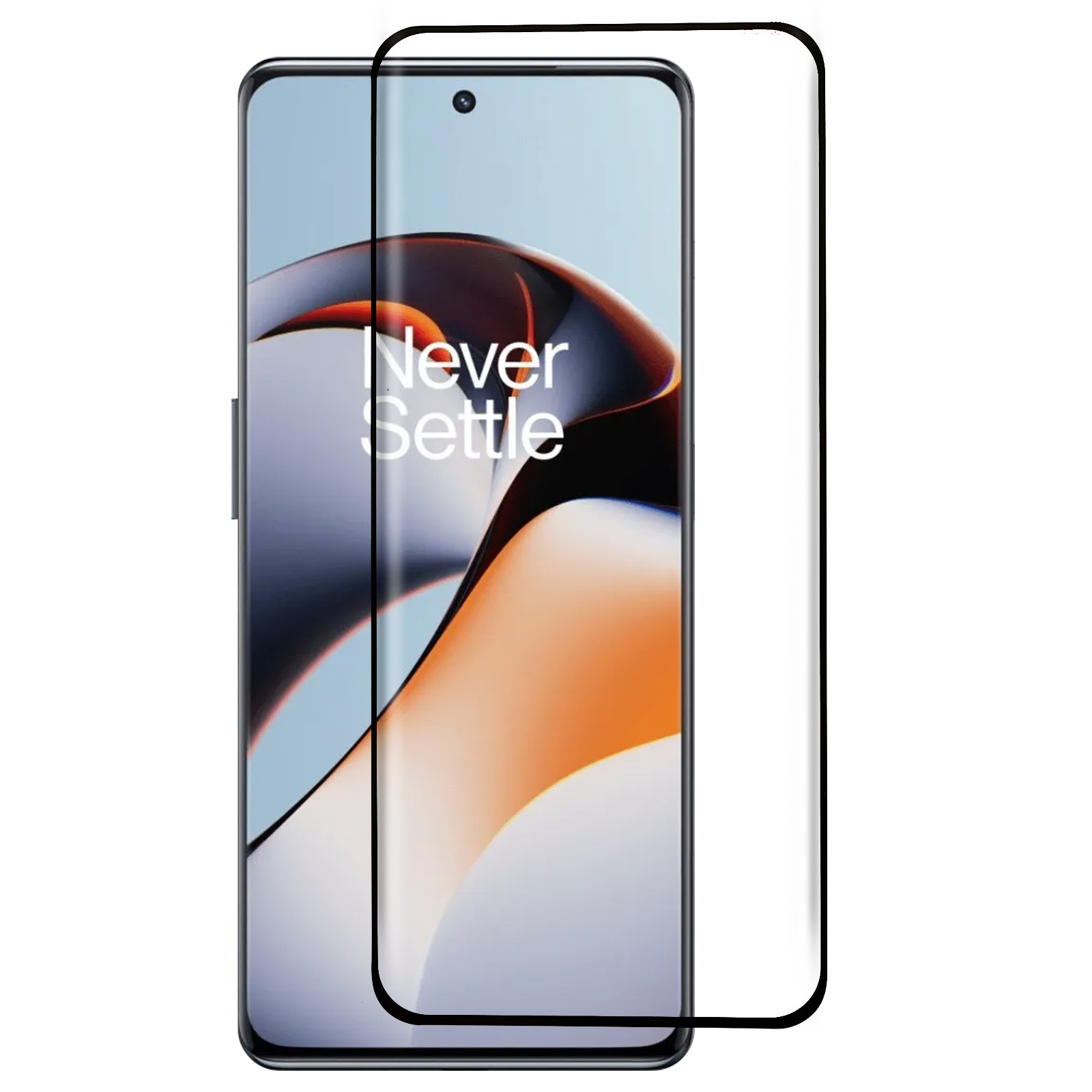 For Xiaomi Redmi Note 14 Pro+ 5G Tempered Glass Screen Protector Side Glue Silk Printing Screen Film - Transparent