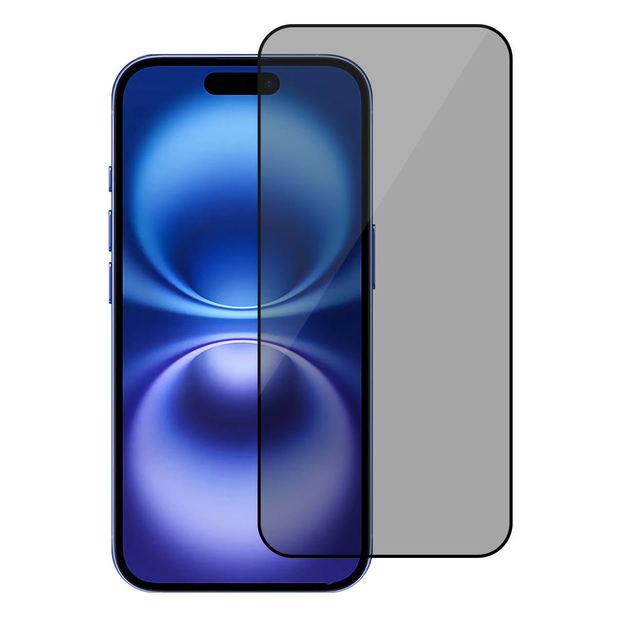 TOTU AB-059 For iPhone 16 Plus / 15 Plus Privacy Screen Protector Silk Printing Tempered Glass Anti Dust Film